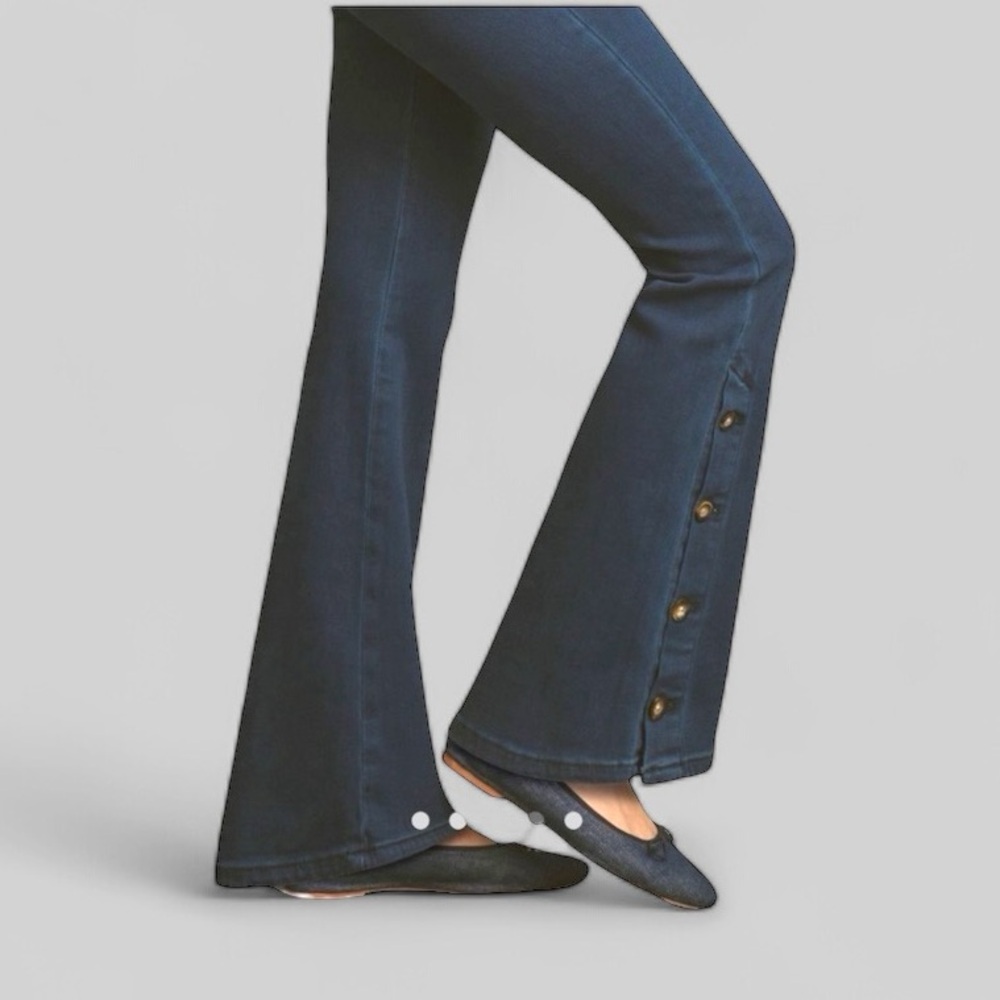 Anthropologie Jeans 23 Tall Pilcro Bootcut Mid-Rise Split-Button NEW - Picture 3 of 11